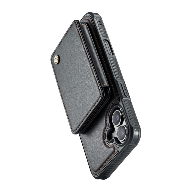 Capa Tipo Carteira Jeehood iPhone 16 Plus 6,7" pol Preta