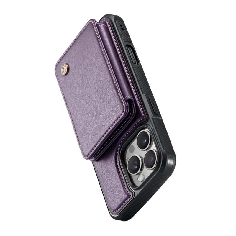 Capa Tipo Carteira Jeehood iPhone 16 Pro 6,3 pol Púrpura