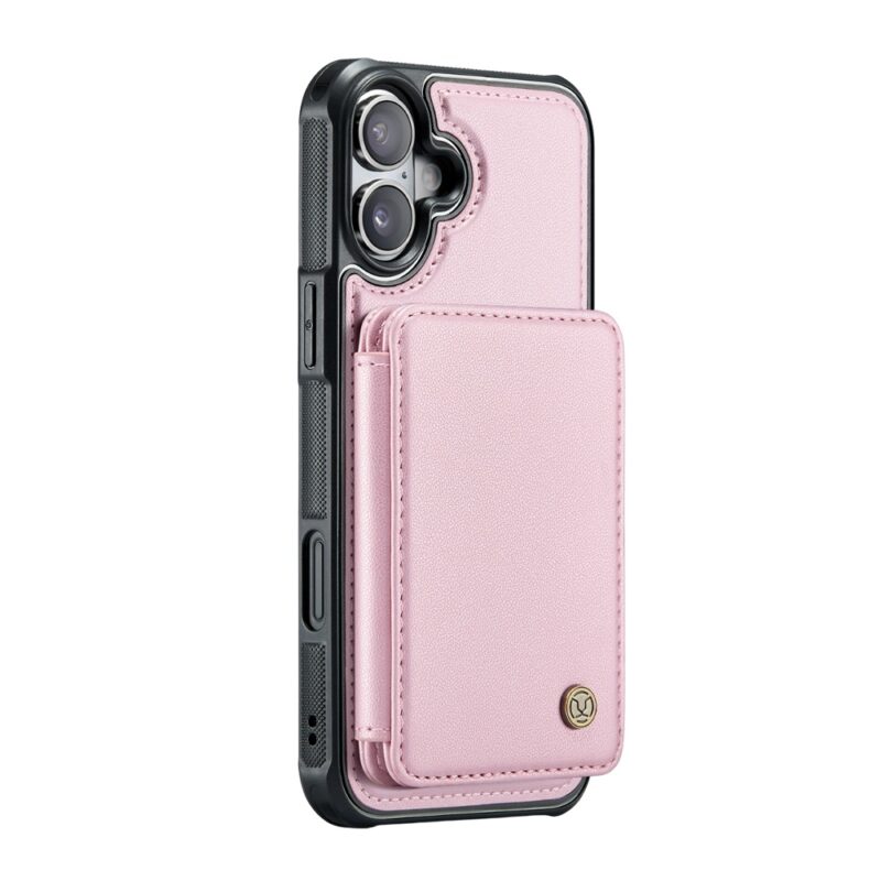 Capa Tipo Carteira Jeehood iPhone 16 de 6.1 pol. Rosa