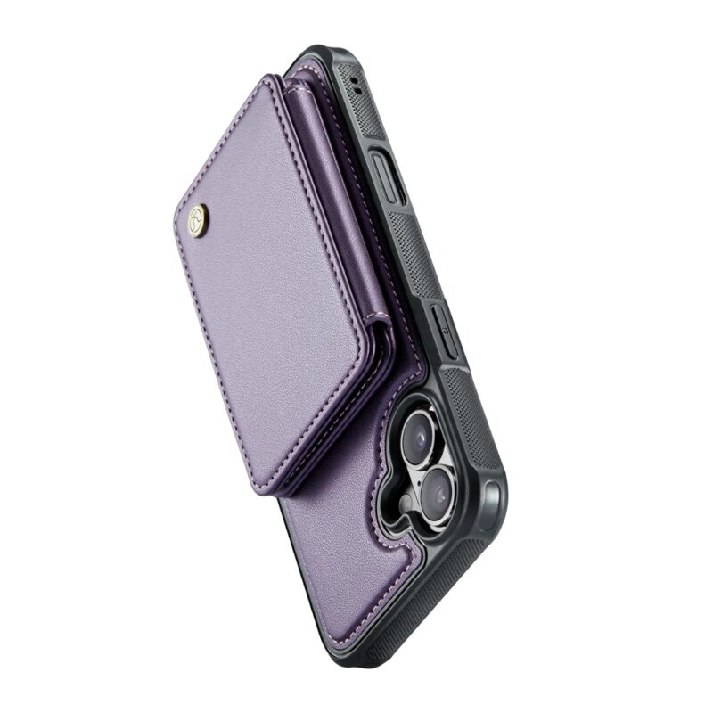 Capa Tipo Carteira Jeehood iPhone 16 Plus 6,7" Púrpura