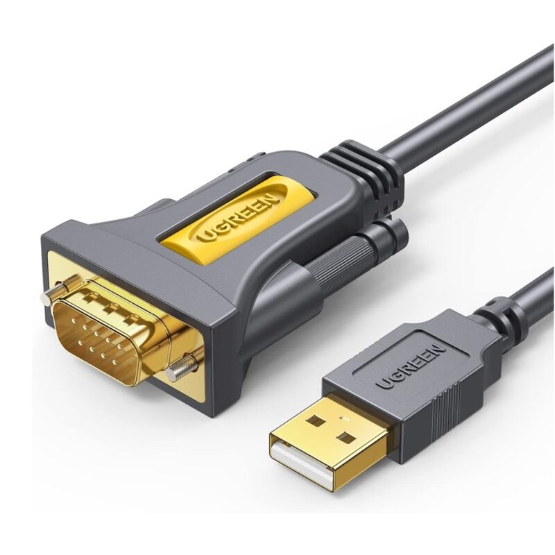Cabo Usb para DB9 RS-232 Ugreen Macho/Macho 1Metro Preto