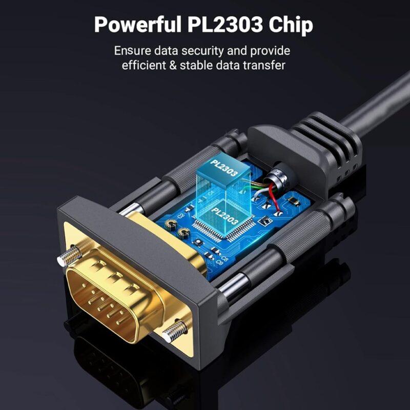 Cabo Usb para DB9 RS-232 Ugreen Macho/Macho 1Metro Preto