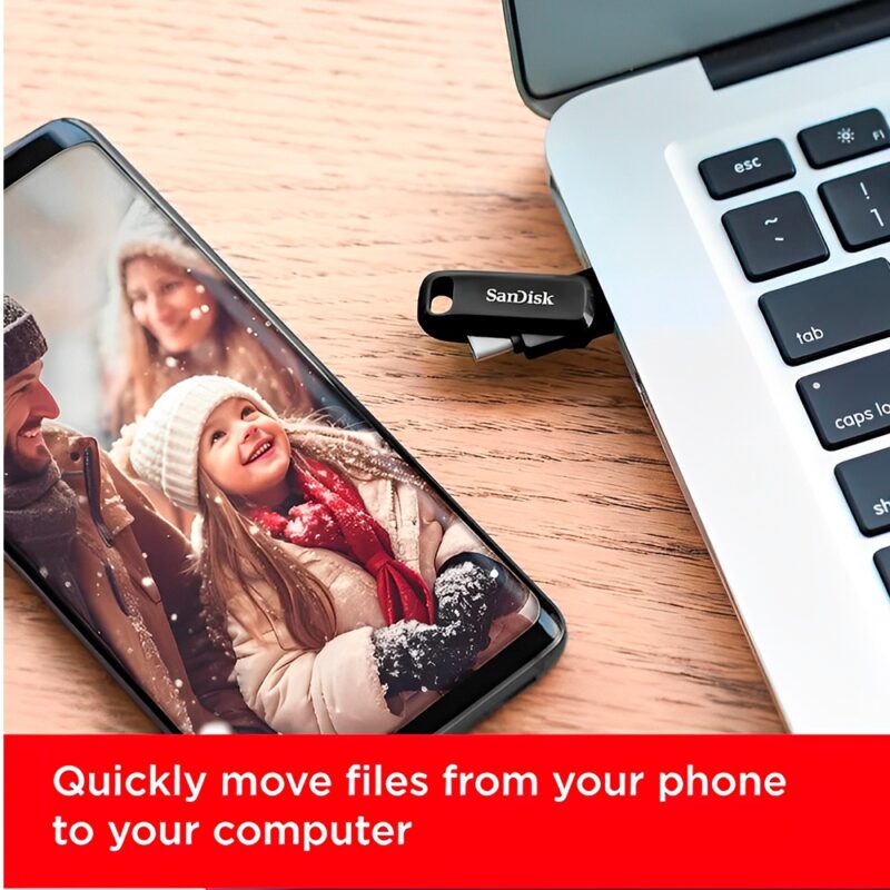 Pen Drive Sandisk 32gb Usb A/C 3.2 Gen 1 100Mbs Preto