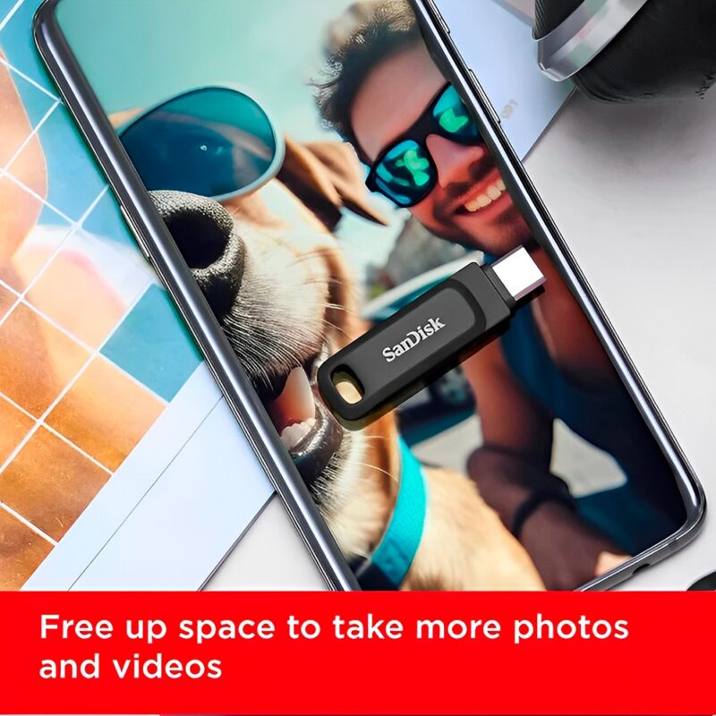 Pen Drive Sandisk 32gb Usb A/C 3.2 Gen 1 100Mbs Preto