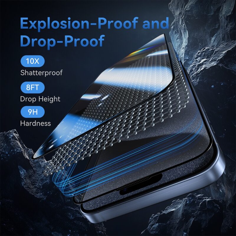 Película de Vidro 2.5D iPhone 16 Pro Otao 0.33mm 2 Pcs