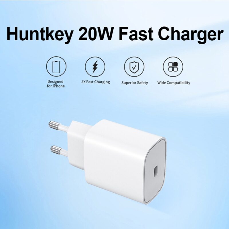 Carregador Usb C Huntkey M20 Máx. 20W Branco