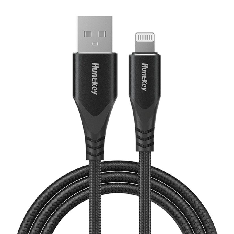 Cabo Usb A pra Lightning Huntkey Macho/Macho 1.5M Preto