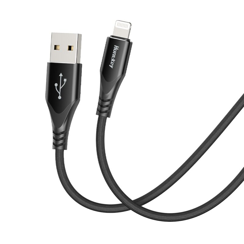 Cabo Usb A pra Lightning Huntkey Macho/Macho 1.5M Preto