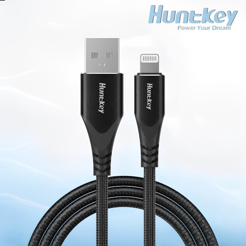 Cabo Usb A pra Lightning Huntkey Macho/Macho 1.5M Preto
