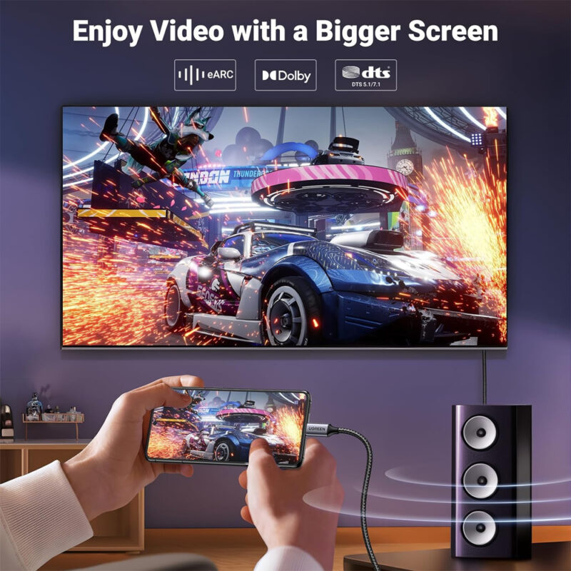 Cabo Usb-C para DisplayPort 8k60Hz Macho/Macho 2M Cinza