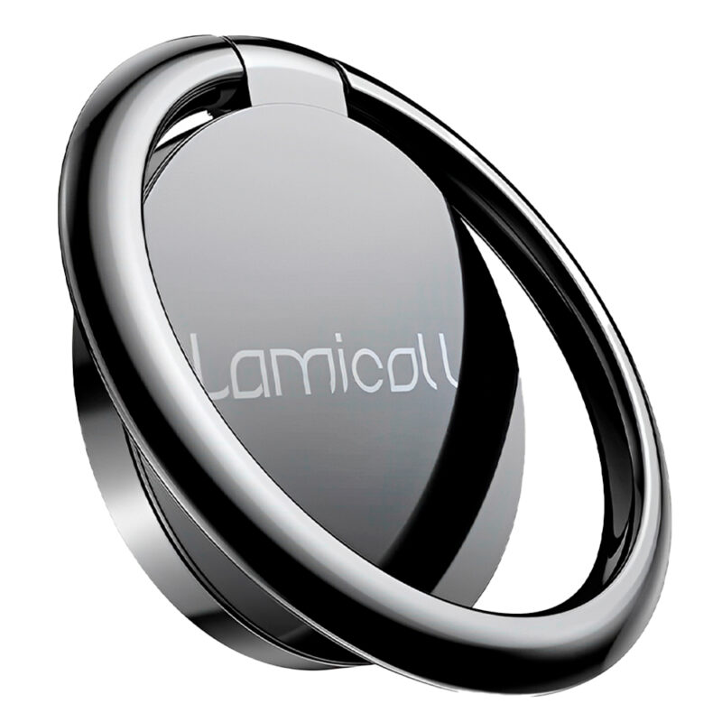Suporte Anel Celular Lamicall em Metal pra fixação Preto