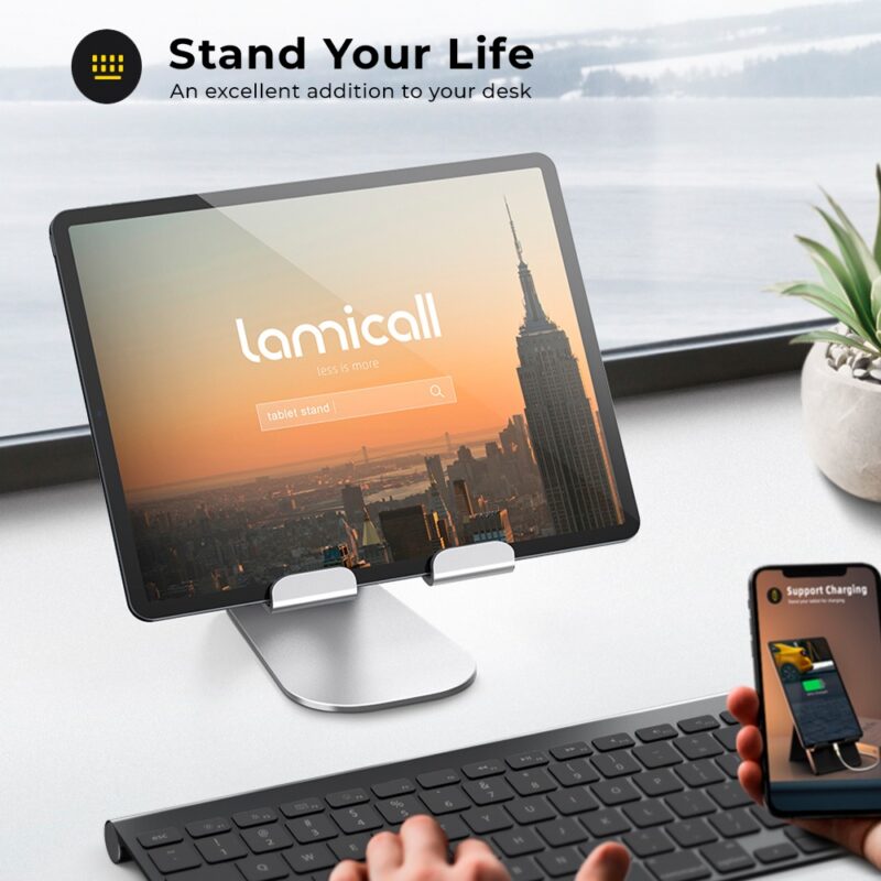 Suporte para Tablet Lamicall S1 Design Portátil Prata