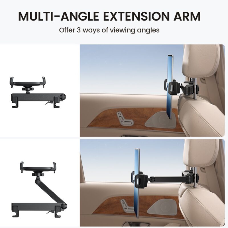 Suporte para Tablet Lamicall Encosto Cabeça Carro Preto