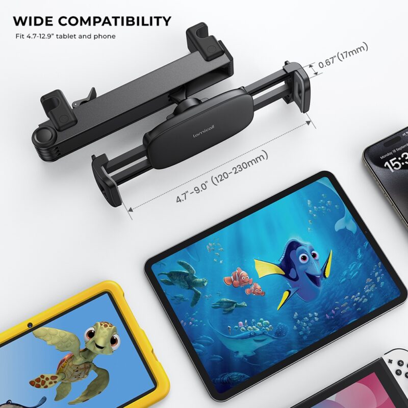 Suporte para Tablet Lamicall Encosto Cabeça Carro Preto