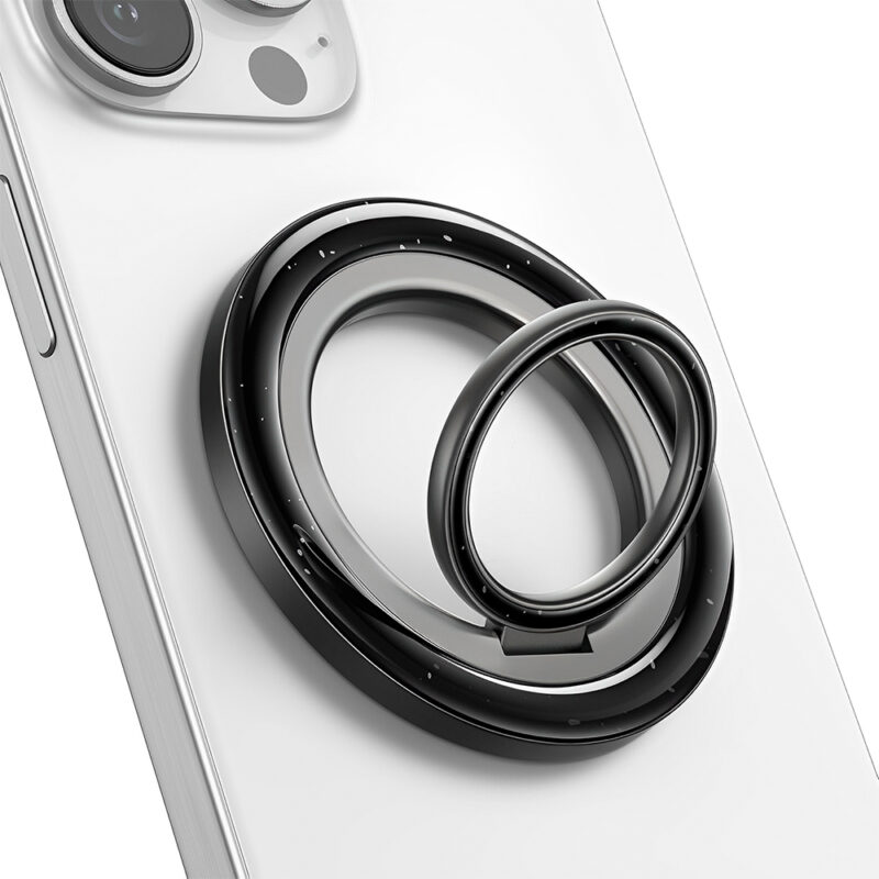 Anel Magnétic Celular Lamicall Strr02 Alça MagSafe Preto