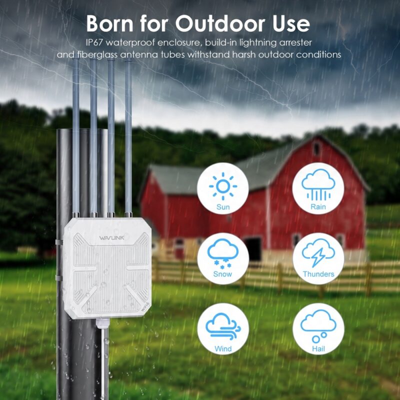 Roteador Wi-Fi 6 AX3000 Dual-Band PoE 4 Antenas Branco