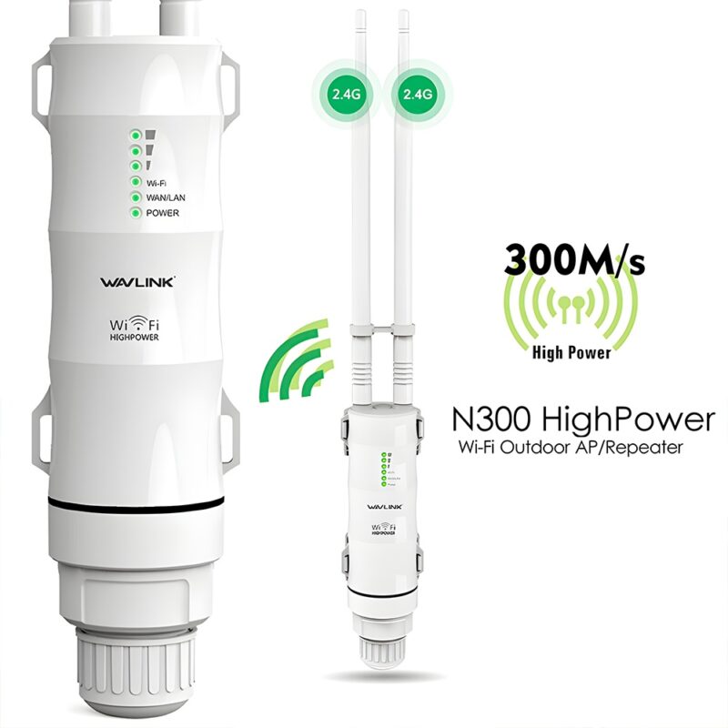 Roteador WiFi Uso Externo Wavlink N300 300Mbps Branco