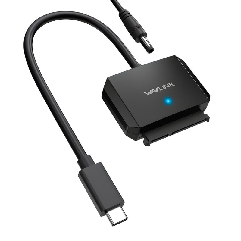Adaptador Usb C para Sata Wavlink Ssd/Hdd 2.5/3.5 Preto