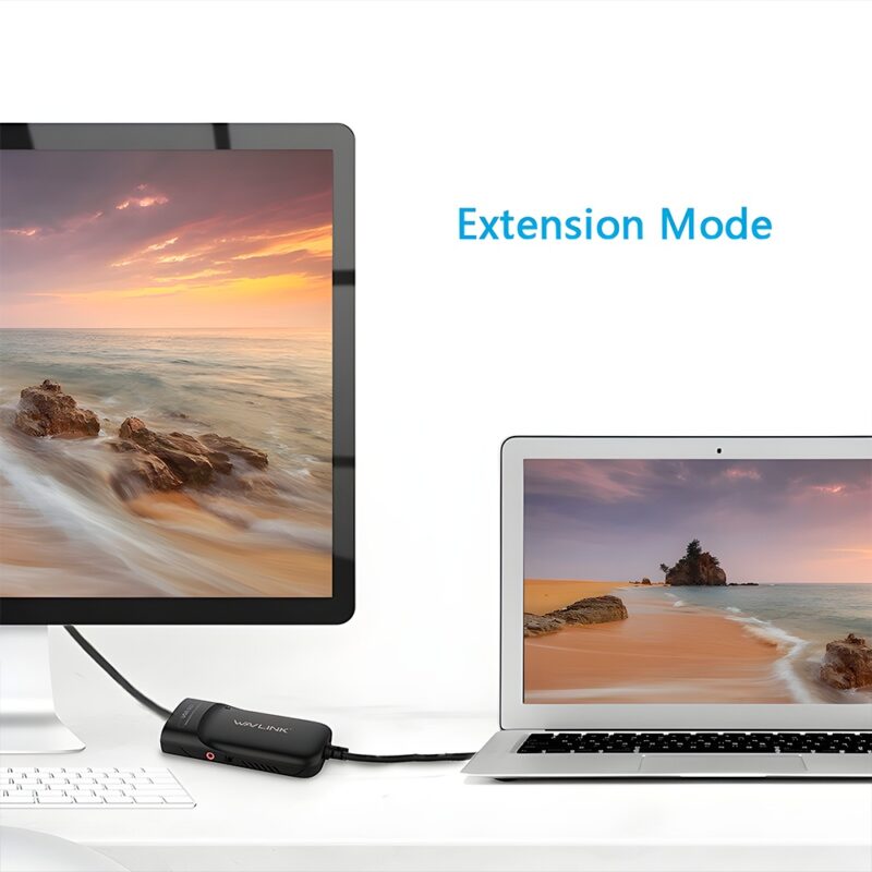 Adaptador de Vídeo Wavlink Usb 3.0 para HDMI 2K Preto