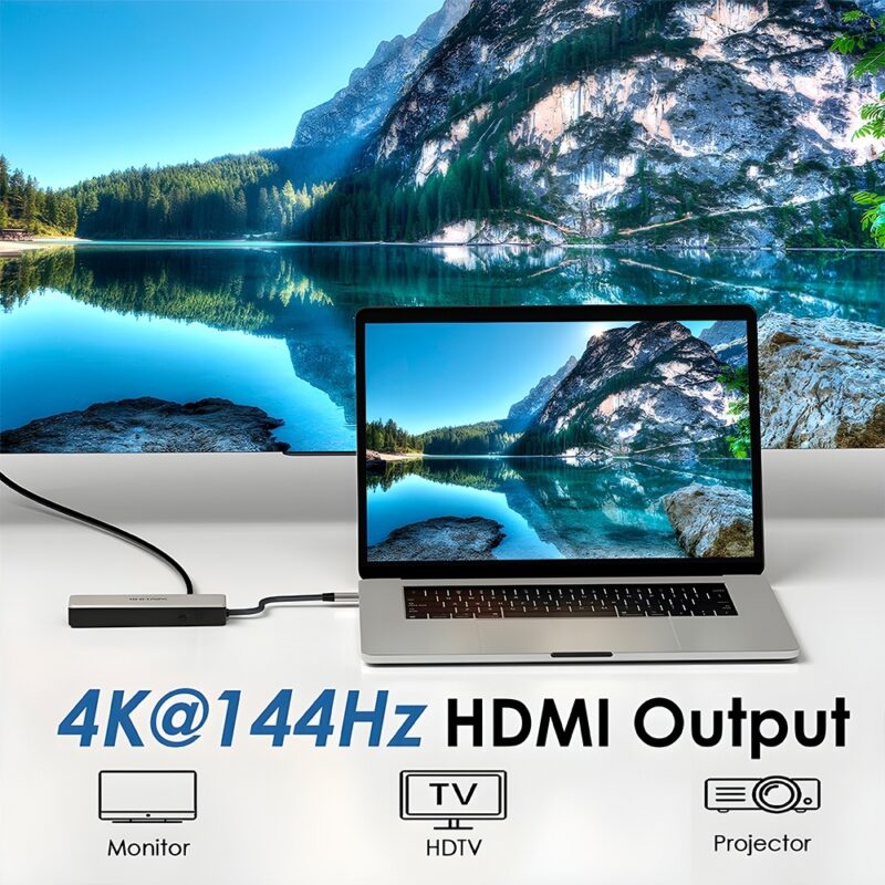 Hub Usb C Wavlink p/Rj45 2.5Gbps Usb C/A Hdmi 4k Pd 100W