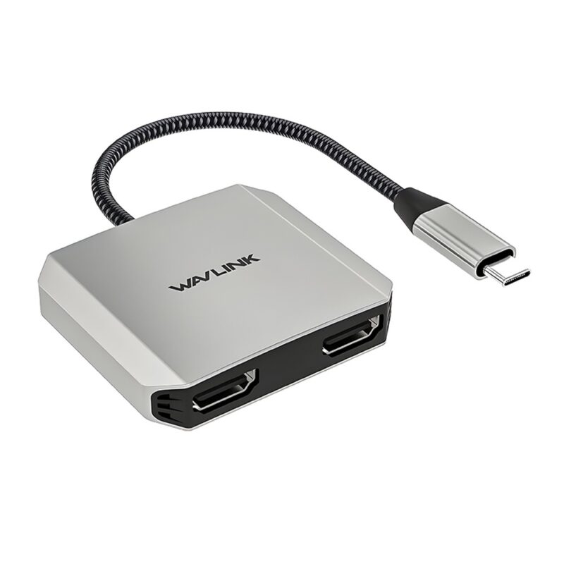 Conversor Usb C Wavlink para Duplo Hdmi 4K/60Hz Pd 87W