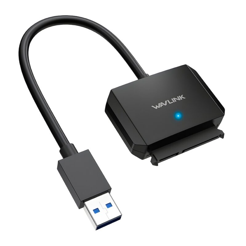 Cabo Disco Rígido Externo Wavlink Sata para Usb A Preto