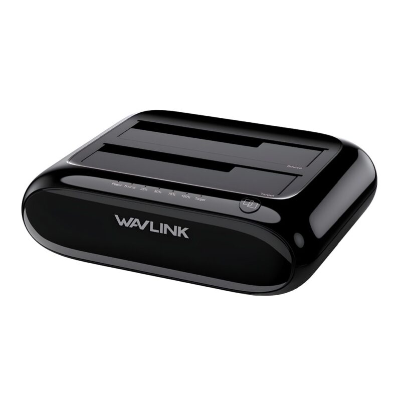 Estação Encaixe Wavlink Dual Slot p/Disco Rígido Preto