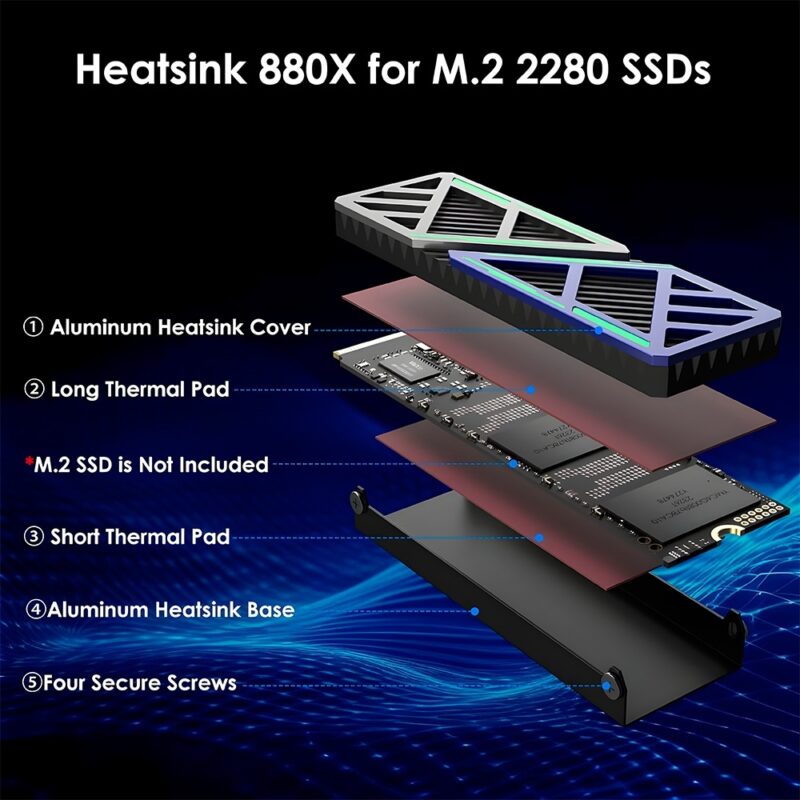 Dissipador Calor Wavlink p/Ssd M.2 NVMe 2280 NVMe/Sata