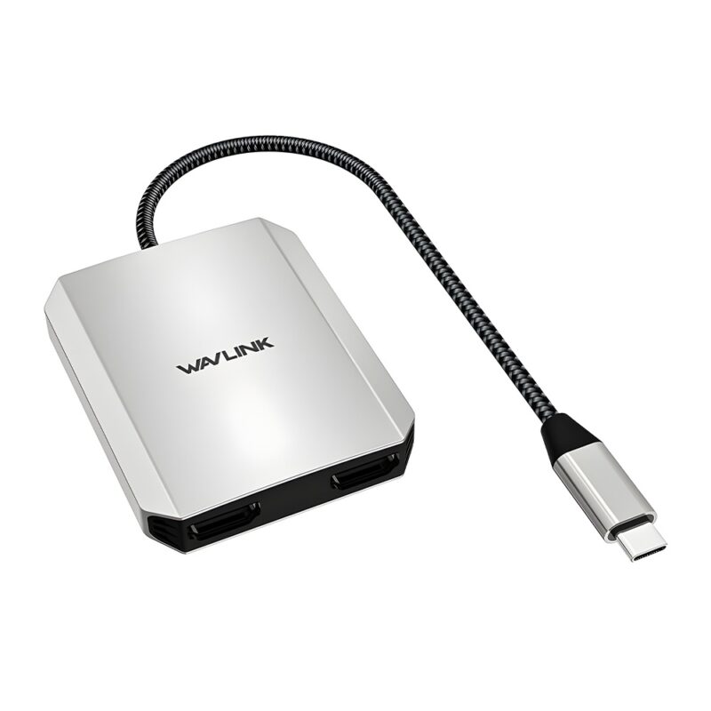 Adaptador Usb C para Hdmi Duplo Wavlink 4k/60Hz Pd 100W