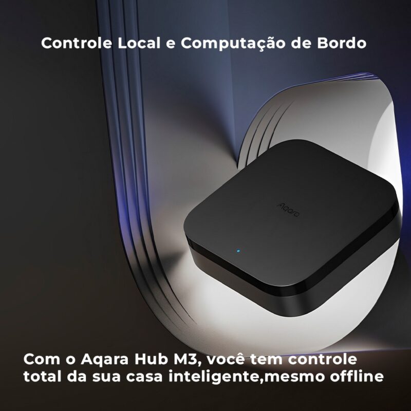 Hub Controlador M3 Aqara (Matter) Automação Casa Preto