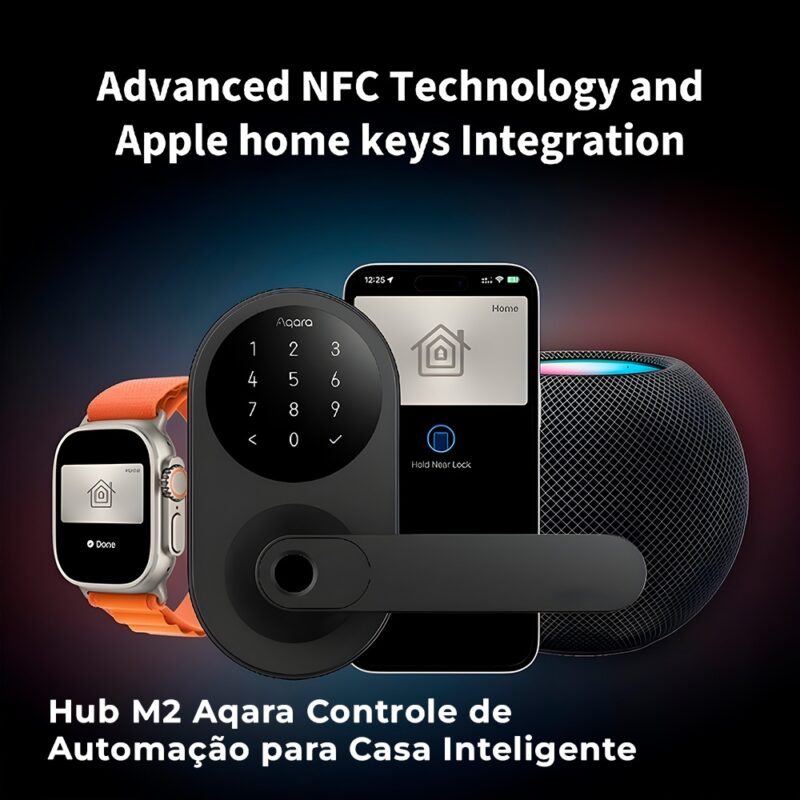 Fechadura Inteligente Aqara U300 Alexa Google Home Preta