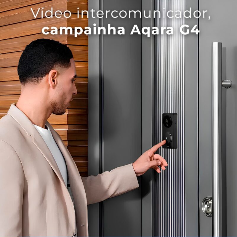 Campainha Vídeo Aqara G4 Alexa Google Assistente Preta