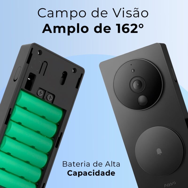 Campainha Vídeo Aqara G4 Alexa Google Assistente Preta