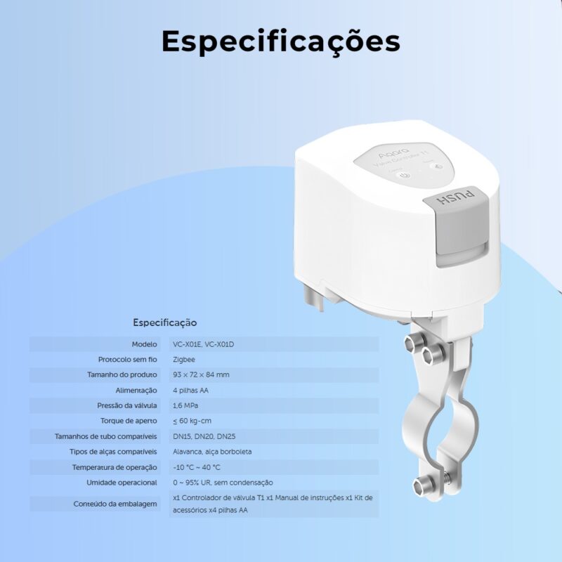 Controlador Inteligente Válvula Aqara Zigbbe 3.0 Branco