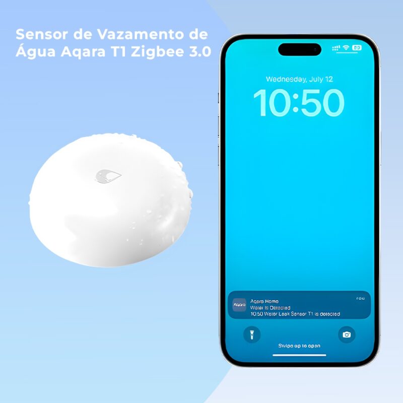 Sensor Vazamento Água Aqara T1 (Zigbee 3.0) Alexa Branco