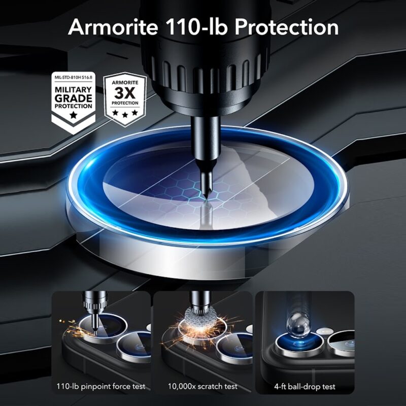 Protetor Lente Armorite Esr pra Câmera iPhone 16 Pro/Max
