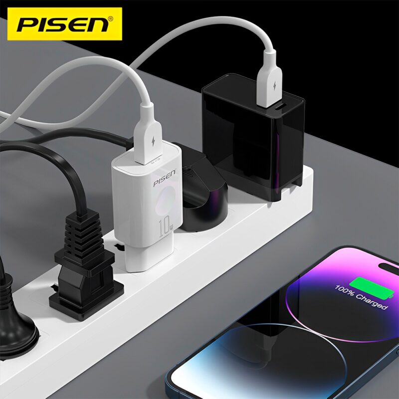 Carregador Usb Pisen TS-C134A Porta Usb A Máx 10W Branco
