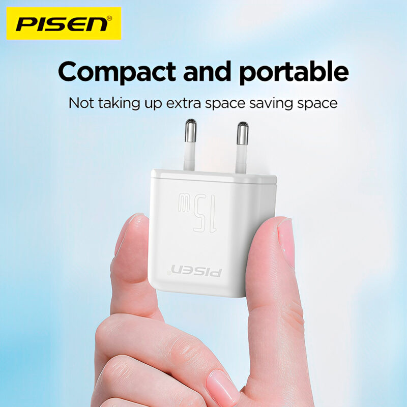Carregador Usb Pisen TP-C45 3 Porta USB-A Max 15W Branco