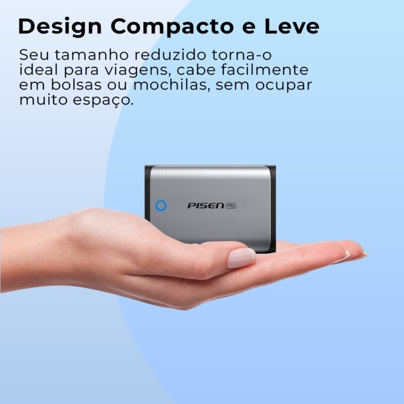 Carregador Usb Pisen 4in1 Usb A/C GaNHub Max 70W Branco