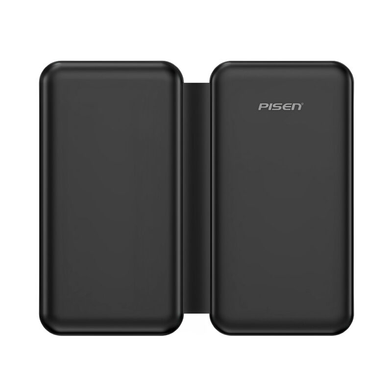 Carregador Magnético Pisen 3 in 1 Portátil Sem Fio Preto