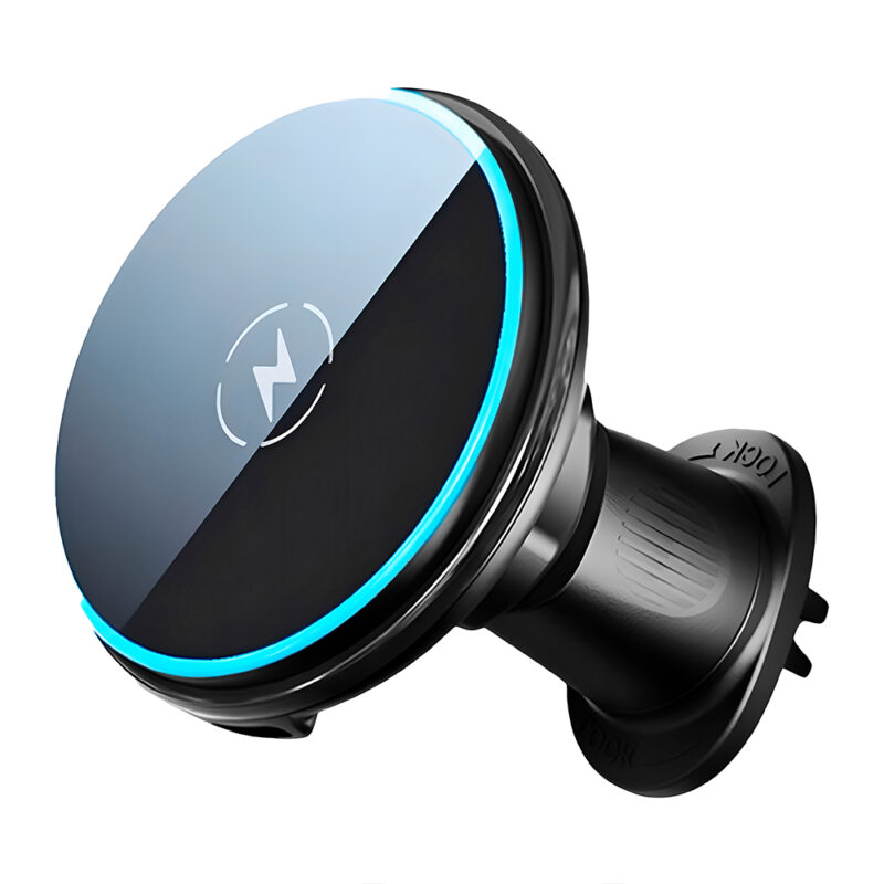 Suporte/Carregador Sem Fio Pisen Tpc70 15W p/Carro Preto