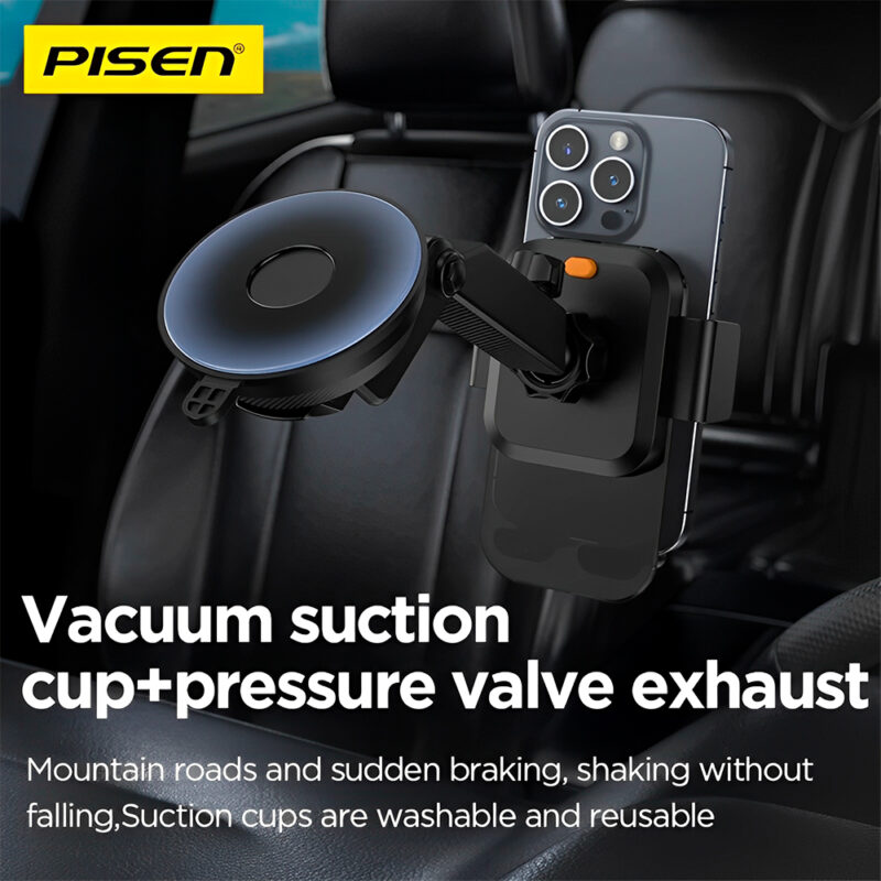 Suporte Celular Pisen TP-ZJ05 com Ventosa p/Carro Preto