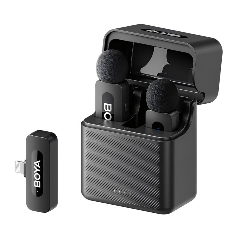 Microfone de Lapela Boya By-v3 Lightning p/iPhone Preto