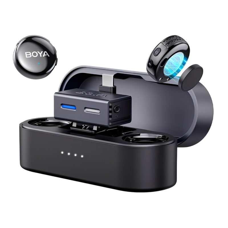 Microfone de Lapela Boya Boyalink 3 iPhone/Android Preto