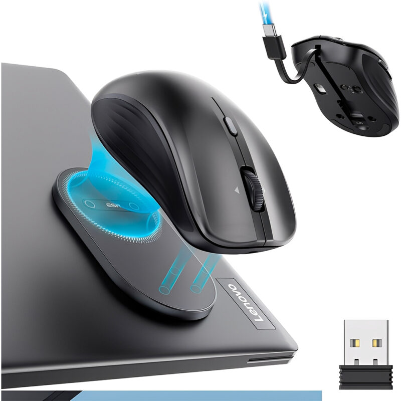 Mouse Sem Fio Esr MagMouse BT5.0/2,4GHz Pc Laptop Preto