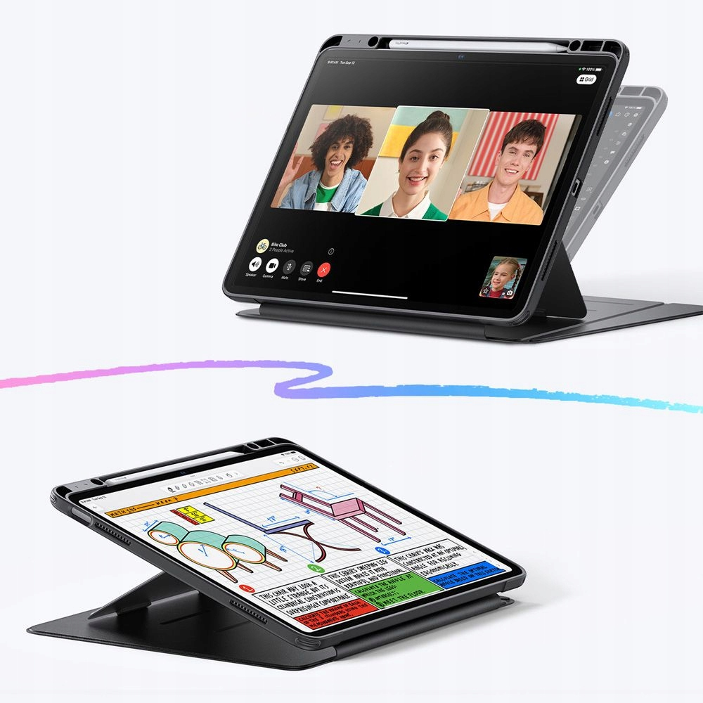 Capa Flip Híbrida Esr para iPad Air 13" 2025/2024 Preta