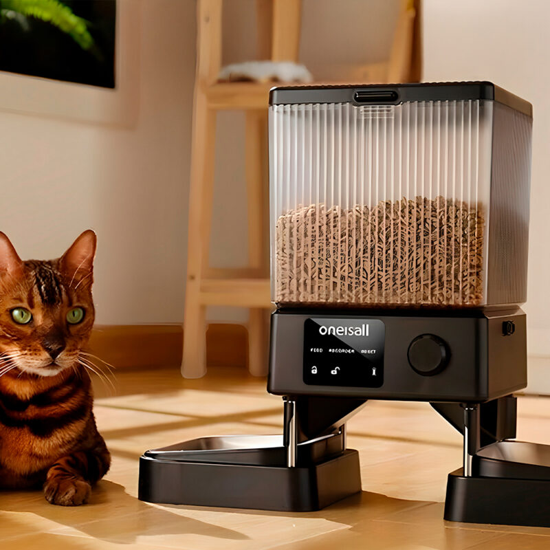 Alimentador Automático Duplo Oneisall 5L p/Ração de Pets