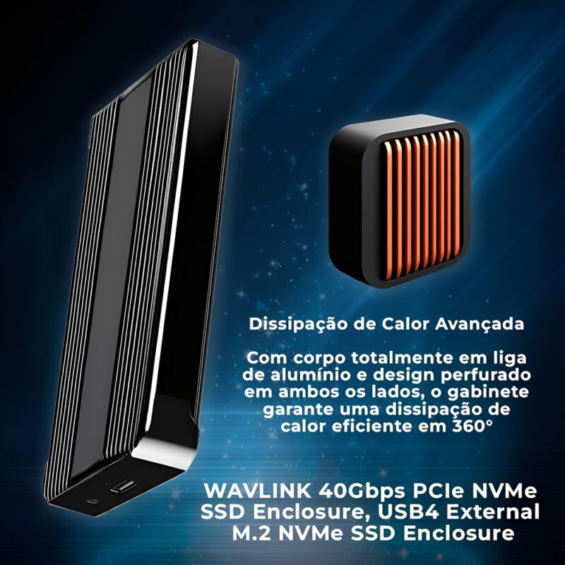 Gabinete Case Externa Wavlink M.2 Nvme PCIe B+M/M-Key