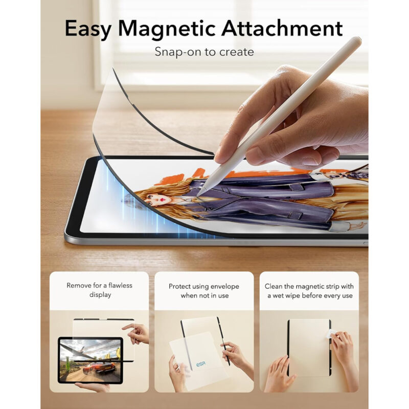 Película Tela Magnética Esr para iPad 11/10 Transparente
