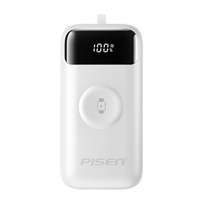 Power Bank Bateria Portátil Pisen 3-in-1 10000mAh Branca